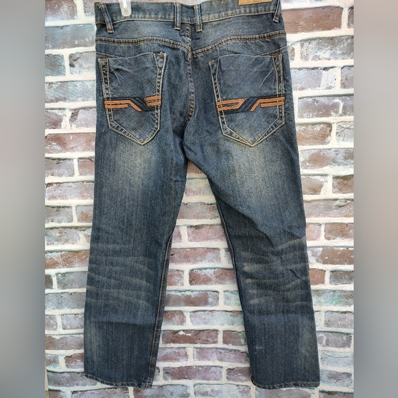 Fusai Other - Fusai Jeans 1997 Distressed Embroidered Dark Wash men's 34x30